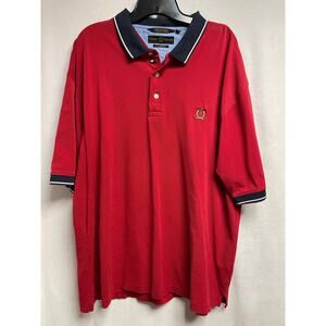 Tommy Hilfiger golf‎ polo red shirt mens size Large
